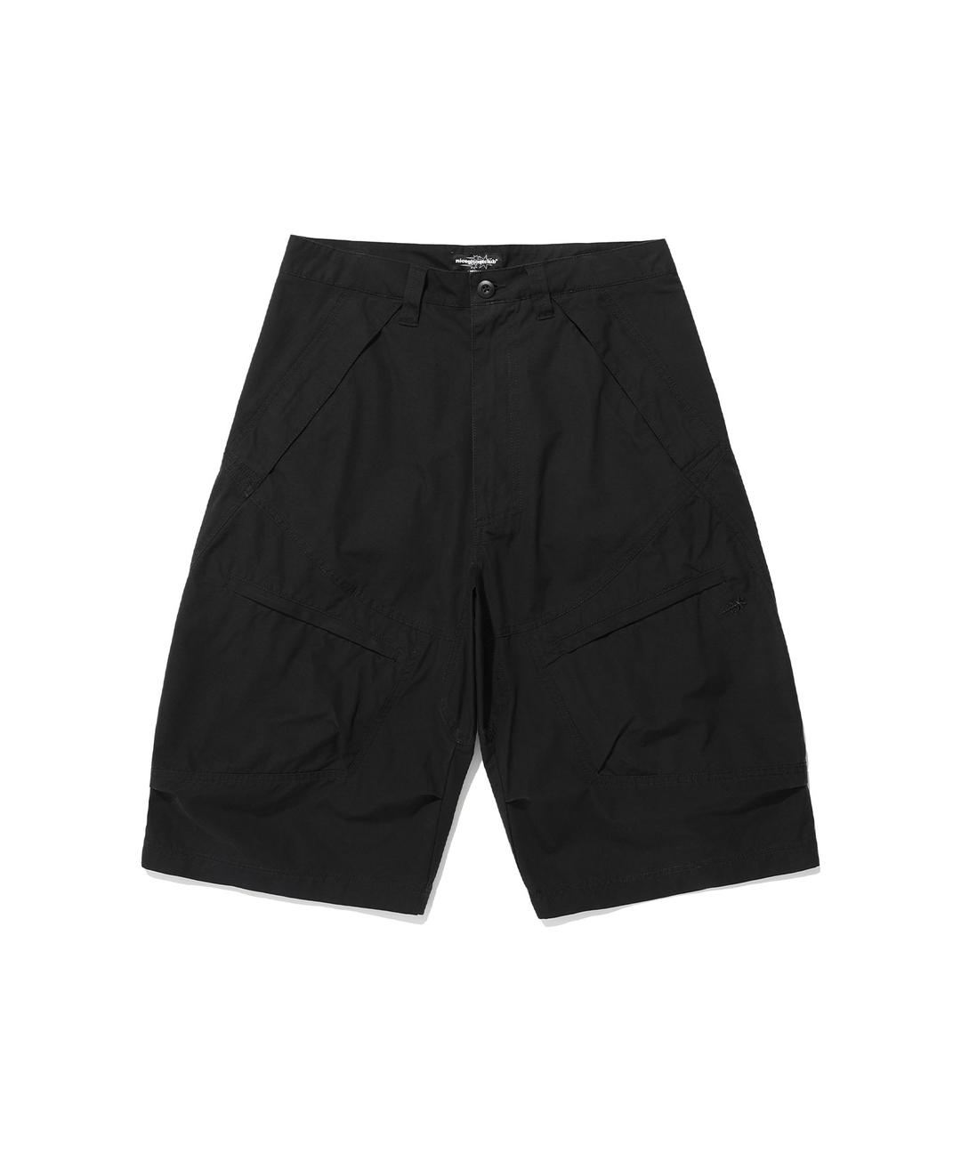washed mechanic capri pants[black]