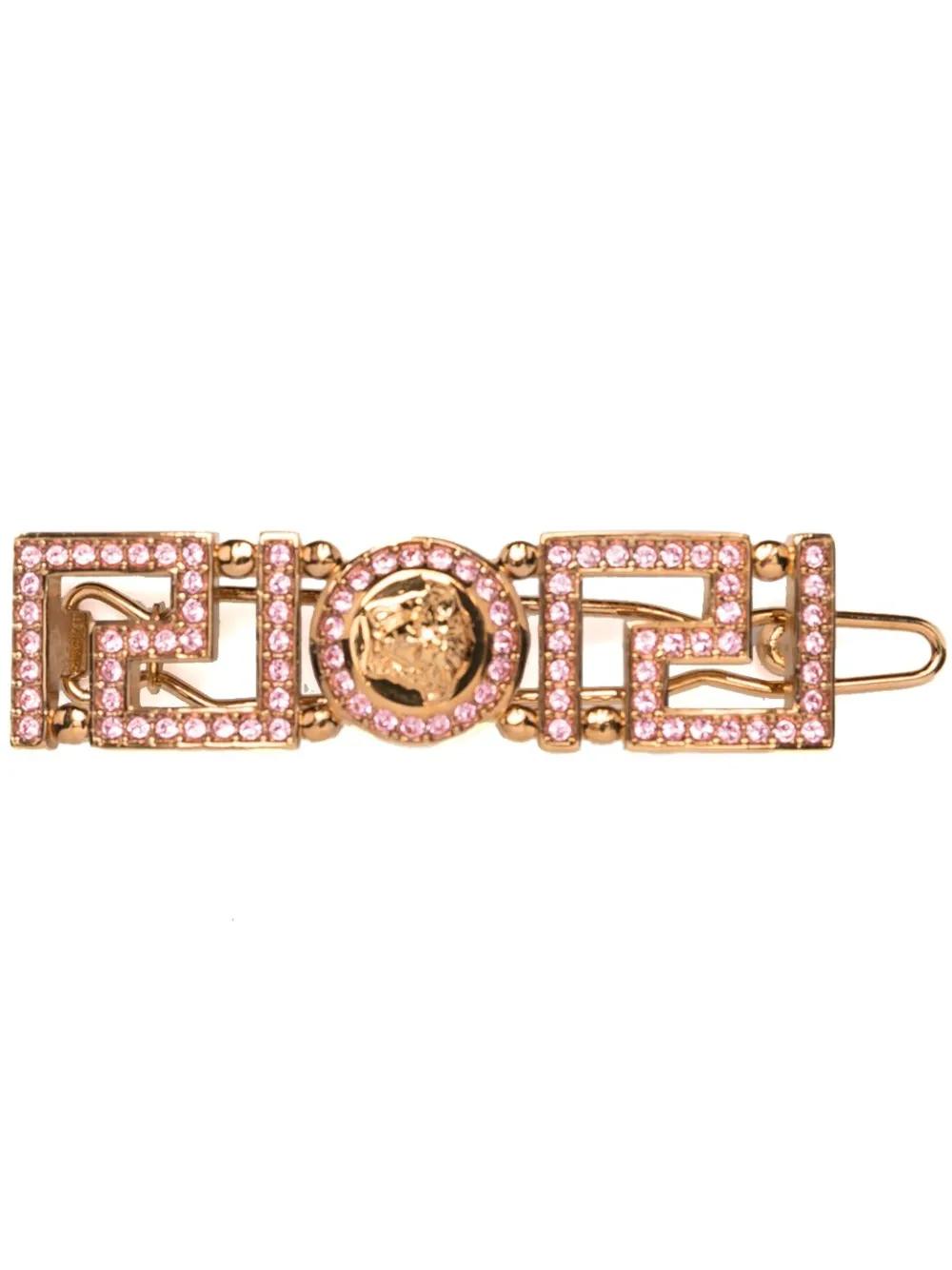 Versace Greca Medusa rhinestone-embellished Hair Clip | Gold | FARFETCH IE