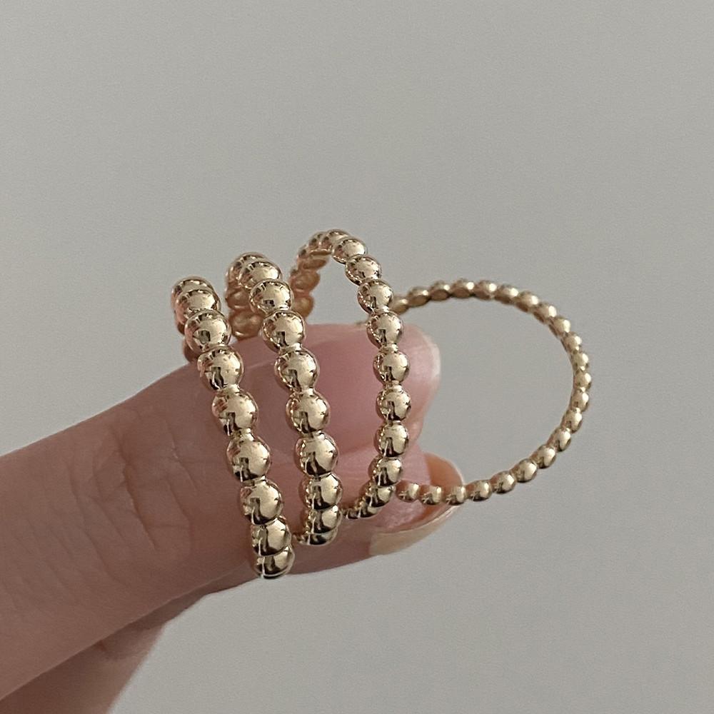 14k 18k 레이어드 볼반지 가드링 데일리 엄지 검지 중지 반지