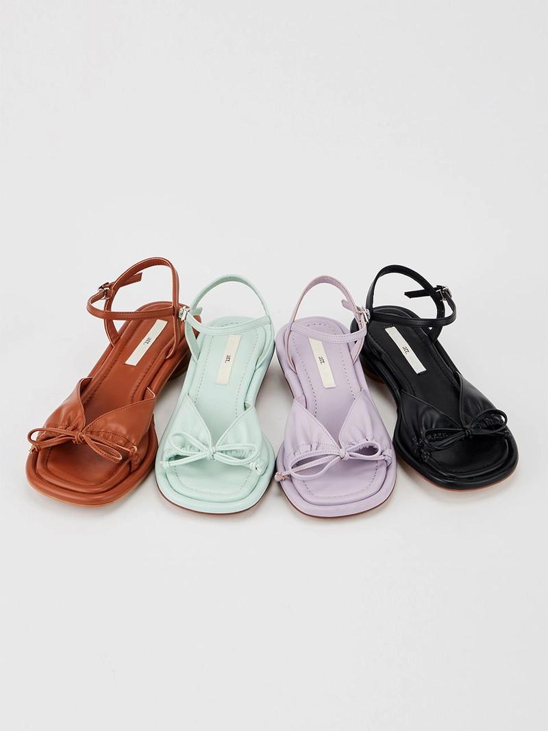 ATT - Ribbon Shirring Sandals
