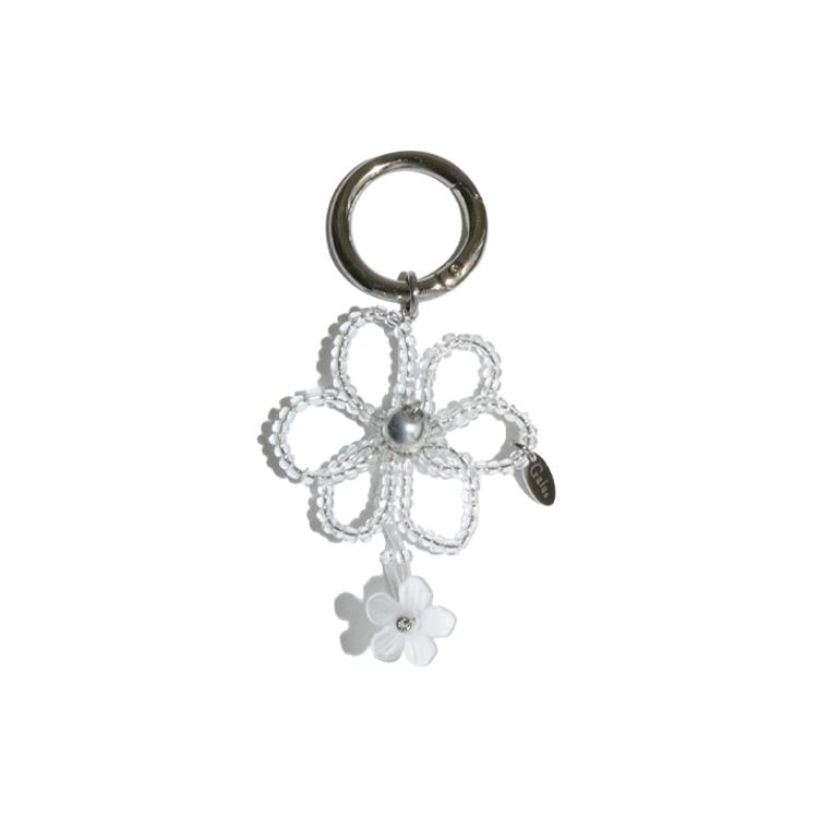flower keyring (silver)