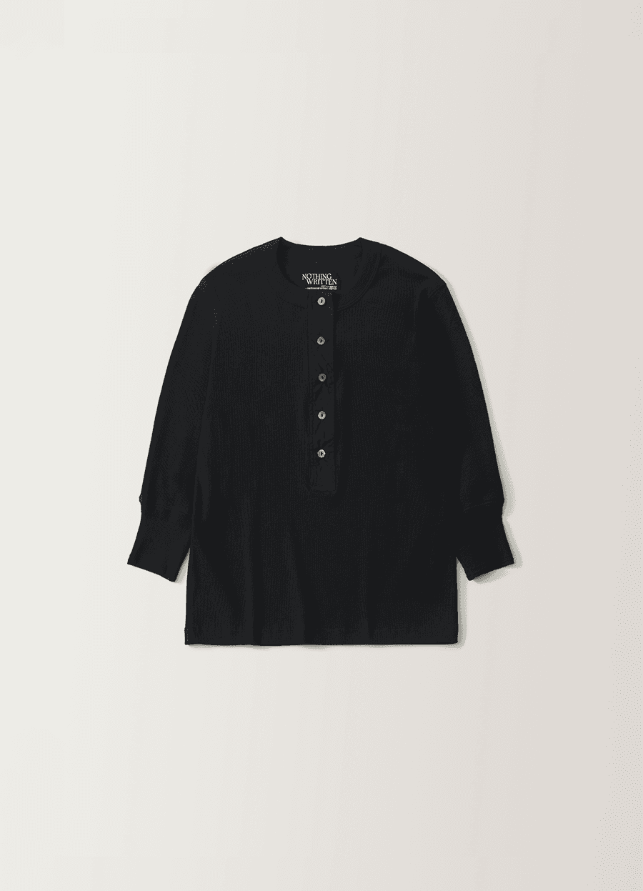 Vintage button t-shirt (Black)