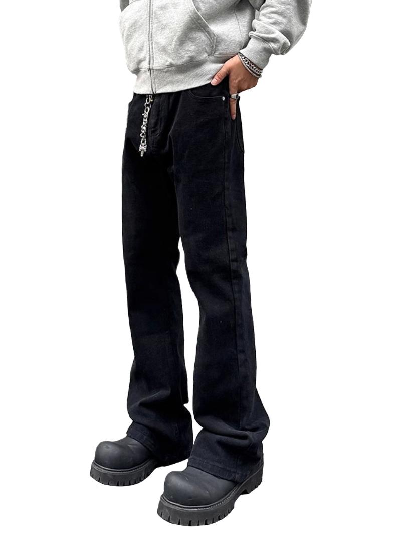 Basic Black Flared Denim Pants