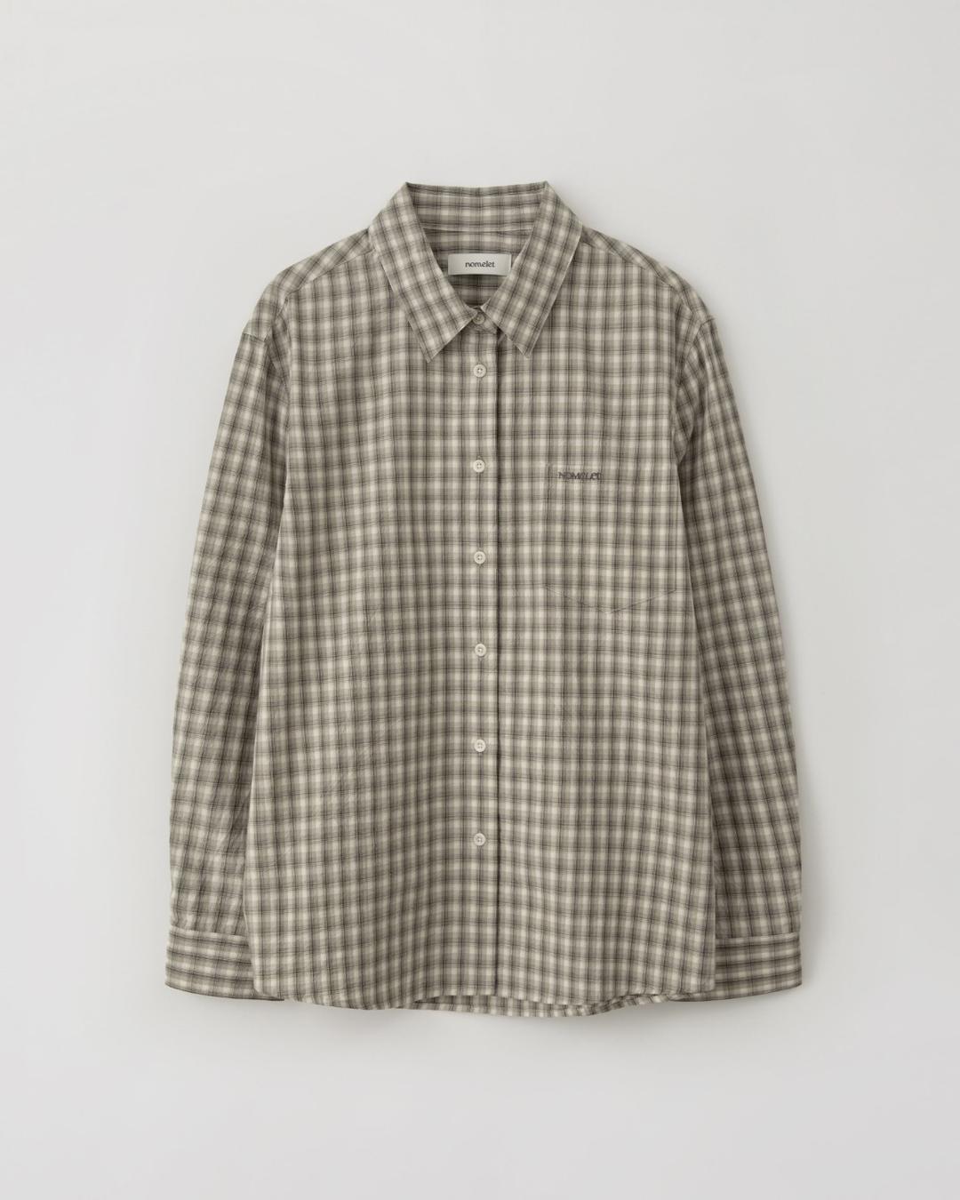 Dandelion 단델리온 체크 셔츠 - beige (fabric from Japan)