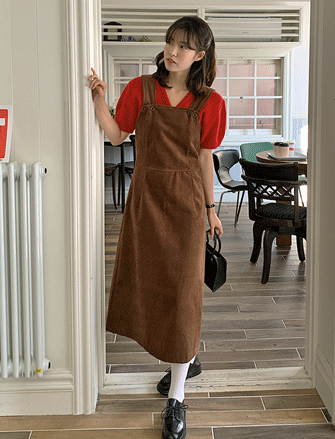 헤이그 코듀로이오버롤원피스 (2color)