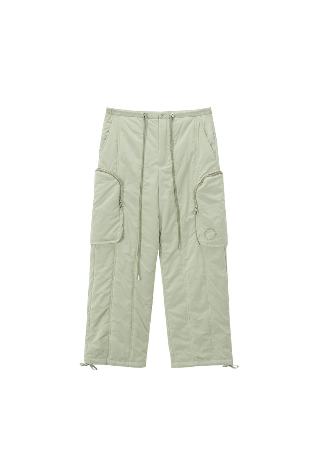 PADDED NYLON OUT POCKET PANTS IN LIGHT KHAKI