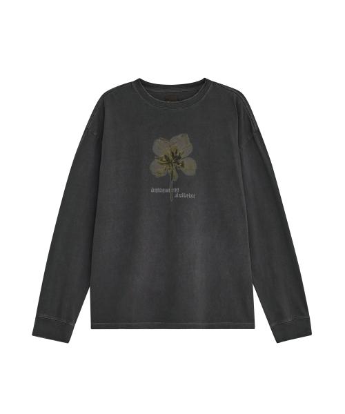 DRY FLOWER LONG SLEEVE [CHARCOAL]