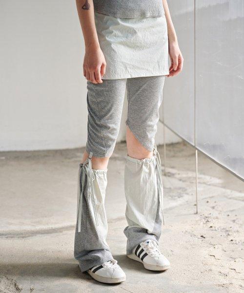 TS NYLON APRON BIKE SHORTS (GREY)