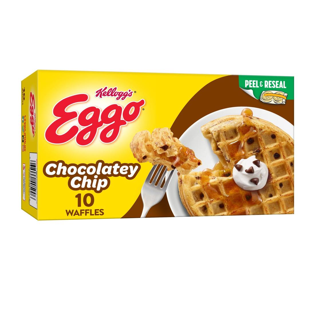 Eggo Chocolatey Chip Waffles, Frozen Breakfast, 12.3 oz, 10 Count, Regular