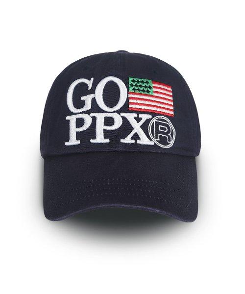 US FLAG 6-PANEL CAP_WASHED NAVY