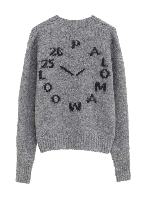 CLOCK 그레이 니트