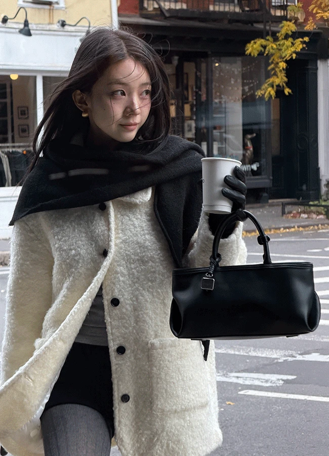 [2온스/추천] Annie boucle half coat (2color)