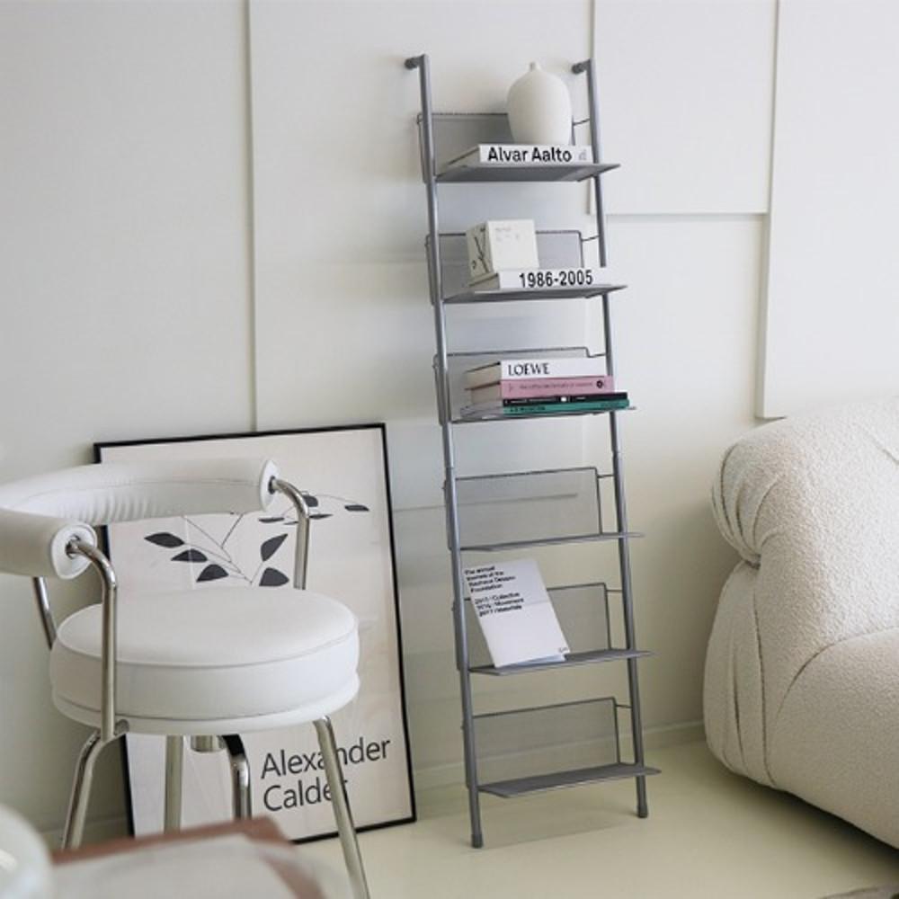 바나코 CD 매거진 무광 철제 스틸 선반 매거진랙 잡지꽂이 진열대