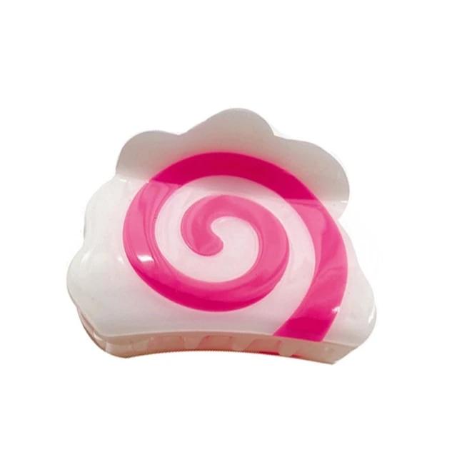 한국 스타일 아세트산 헤어 클로, 기하학적 반원 나선형 헤어 클로, 귀여운 헤어 클립, 여성 헤어 액세서리