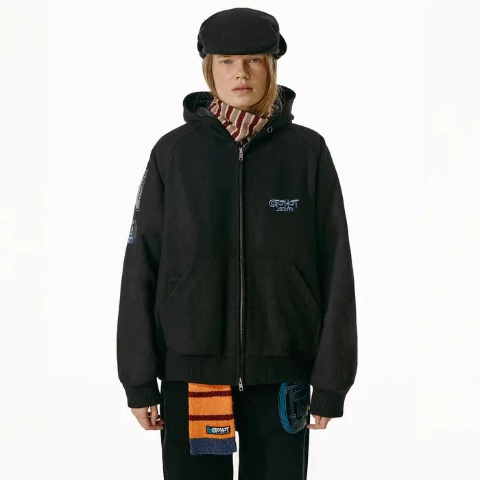 Static Sound Varsity Jacket Black