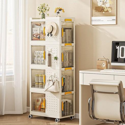 CK리빙 홈쇼핑 이동식 수납정리함 옷 이불 리빙박스 65L, 아이보리_바퀴세트, 4개 - 수납/정리용품 | 쿠팡