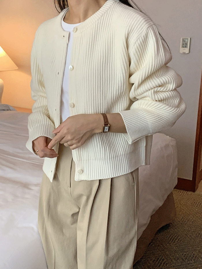 포멀 골지 가디건(3color)