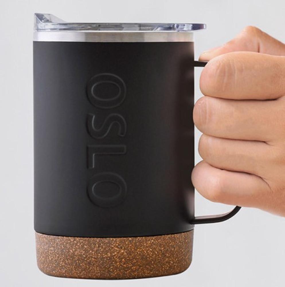 오슬로 480ml 뚜껑머그 텀블러 캠핑 카페 리유저블컵 손잡이 코르크 나무