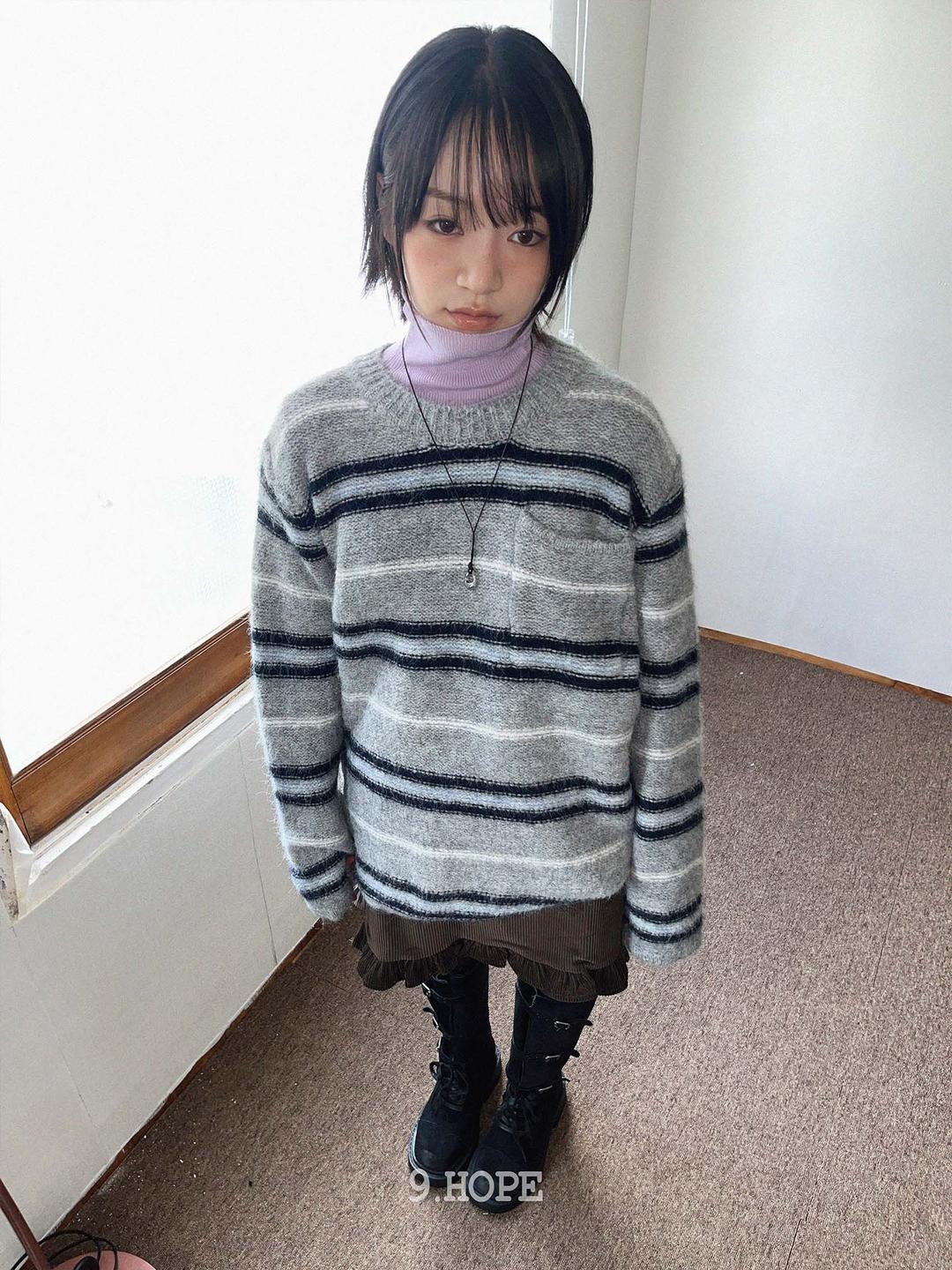 pocket 울 스트라이프 NT