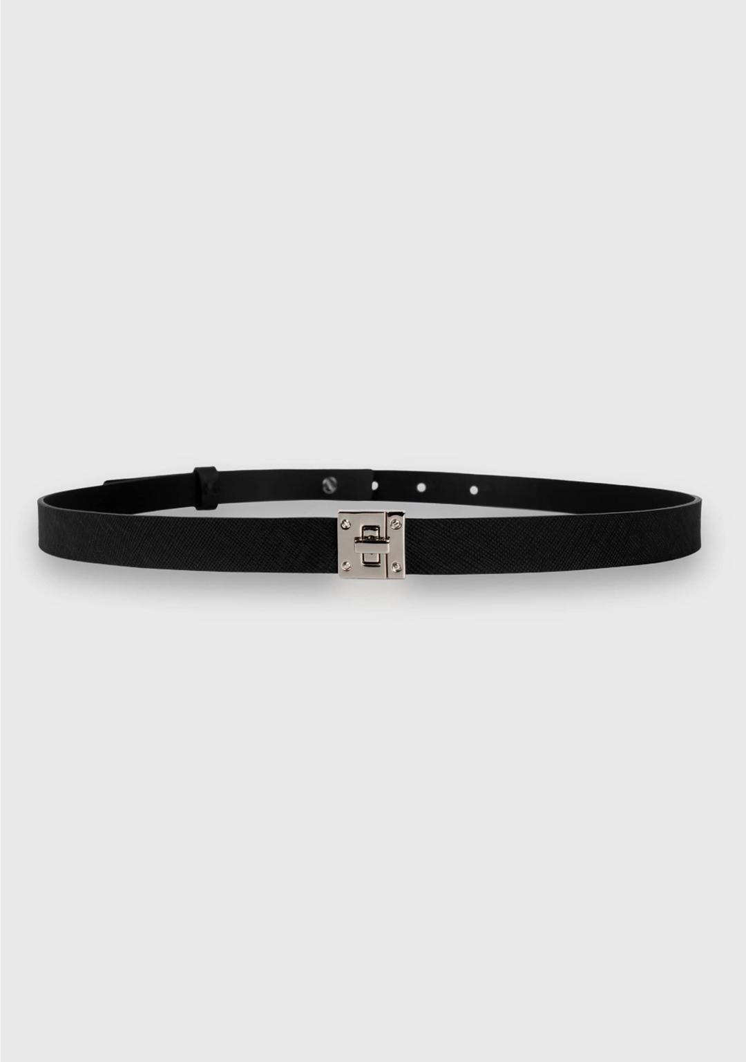 Er Mont Saffiano Belt Black