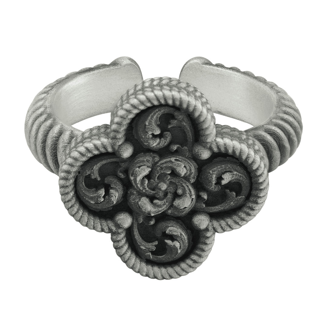 BAROQUE CLOVER RING III
