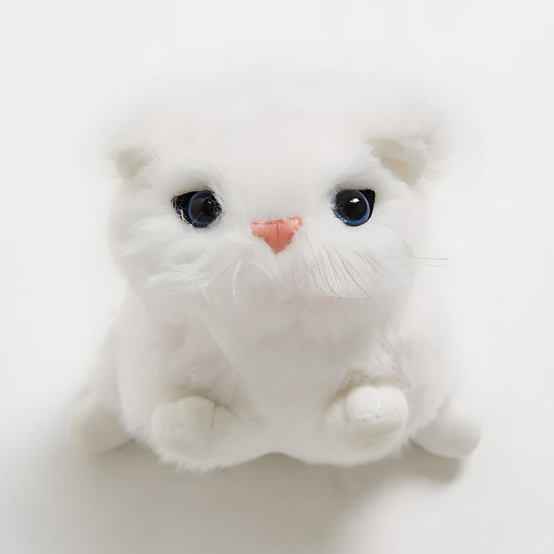 CHUBBY CAT KEYRING (SNOW)