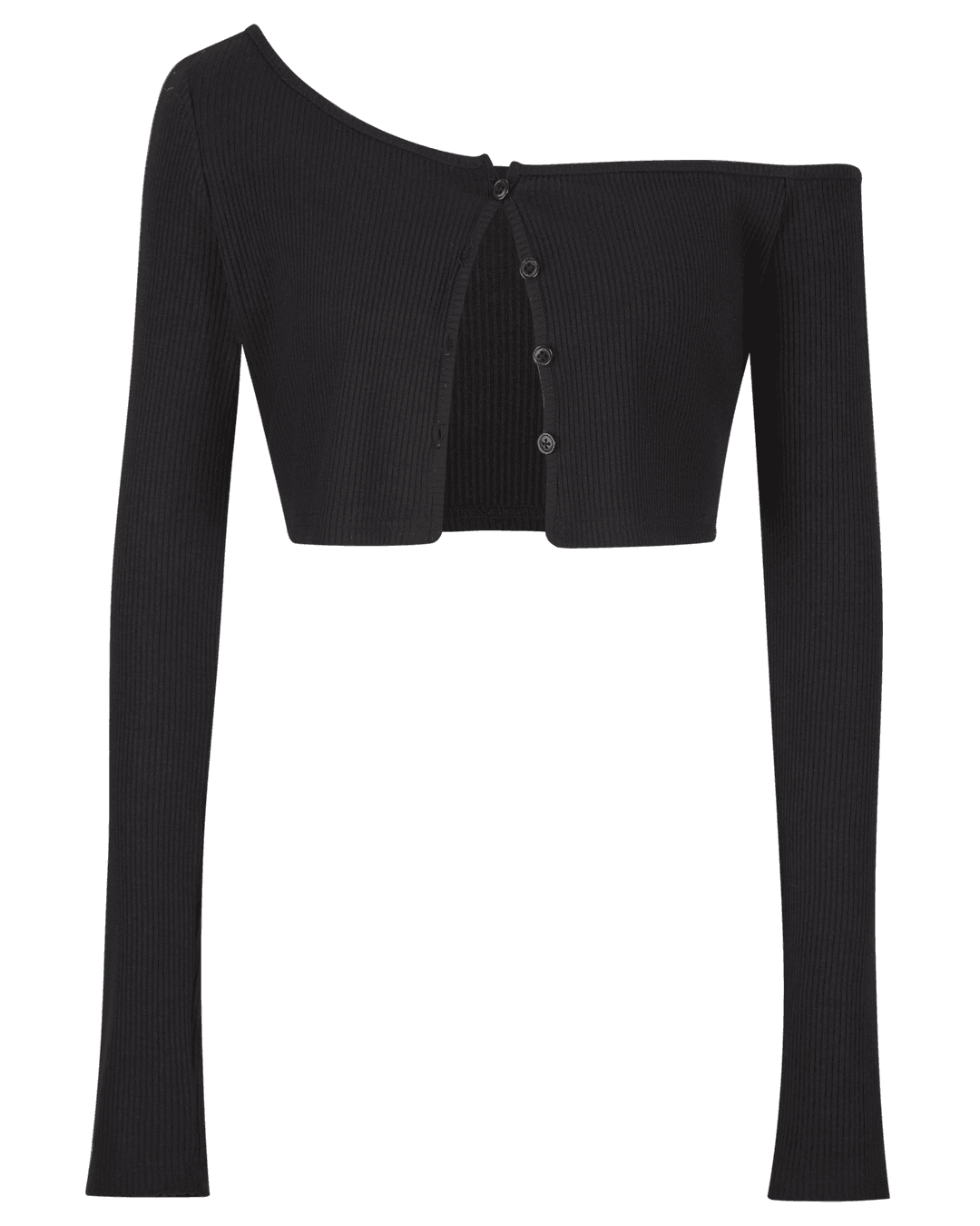 One shoulder short cardigan