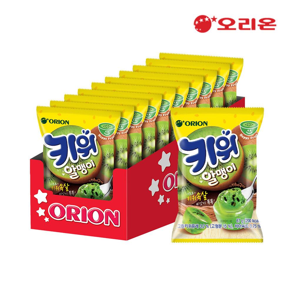 오리온 키위알맹이(67g) x 10개 젤리 [원산지:상세설명참조]