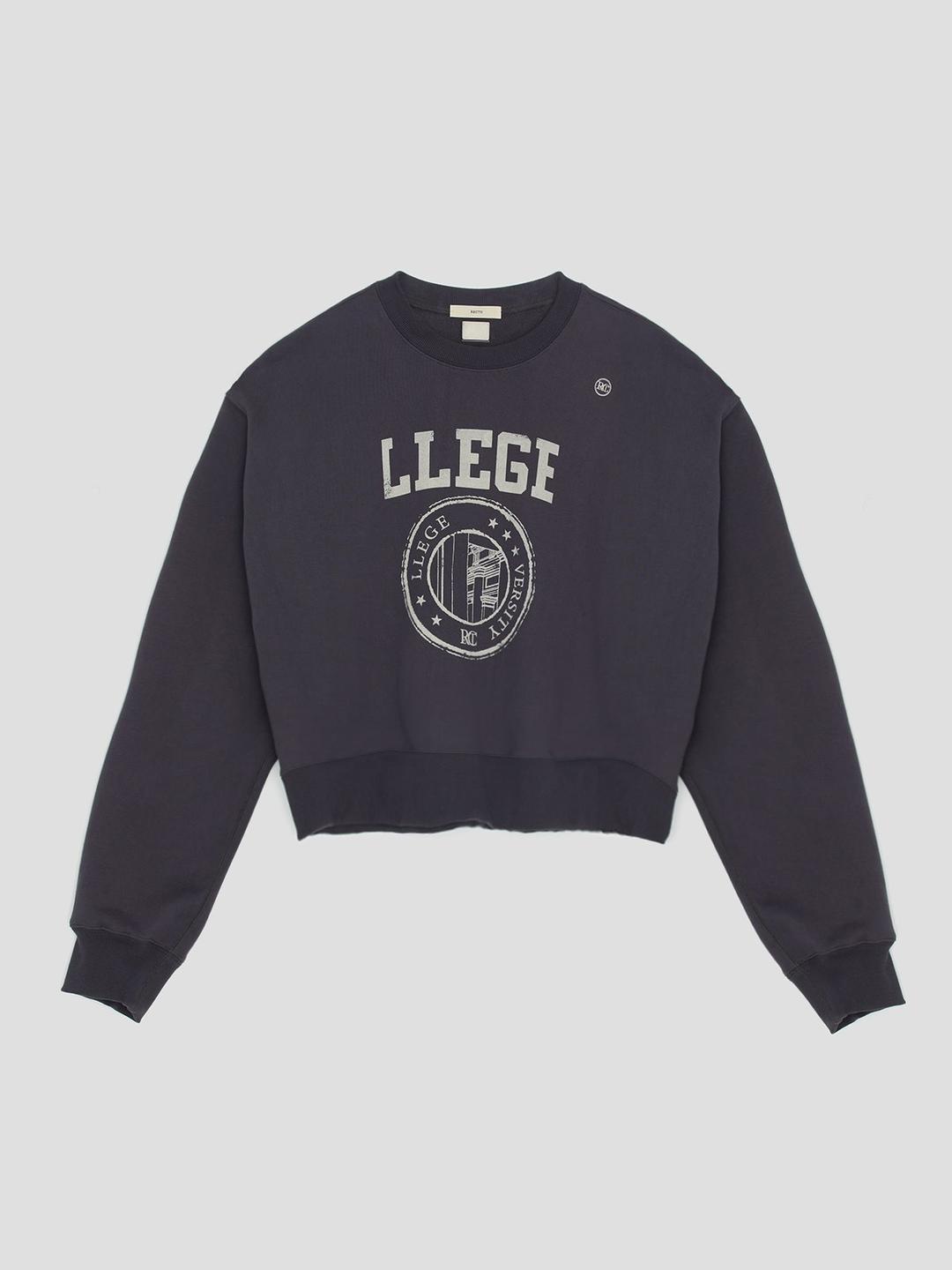 [ONLINE EXCLUSIVE]LLEGE LOGO SWEATSHIRT (BLUISH CHARCOAL)