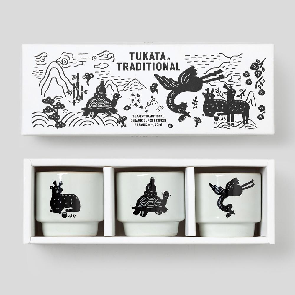 Ceramic cup set (Mono), 3PCS