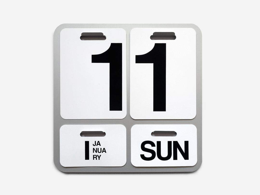 Perpetual Wall Calendar - Aluminium