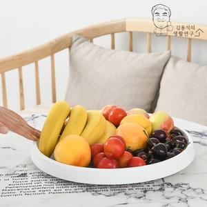 김용석생활연구소 다용도 회전 트레이 2p, 그레이 + 화이트