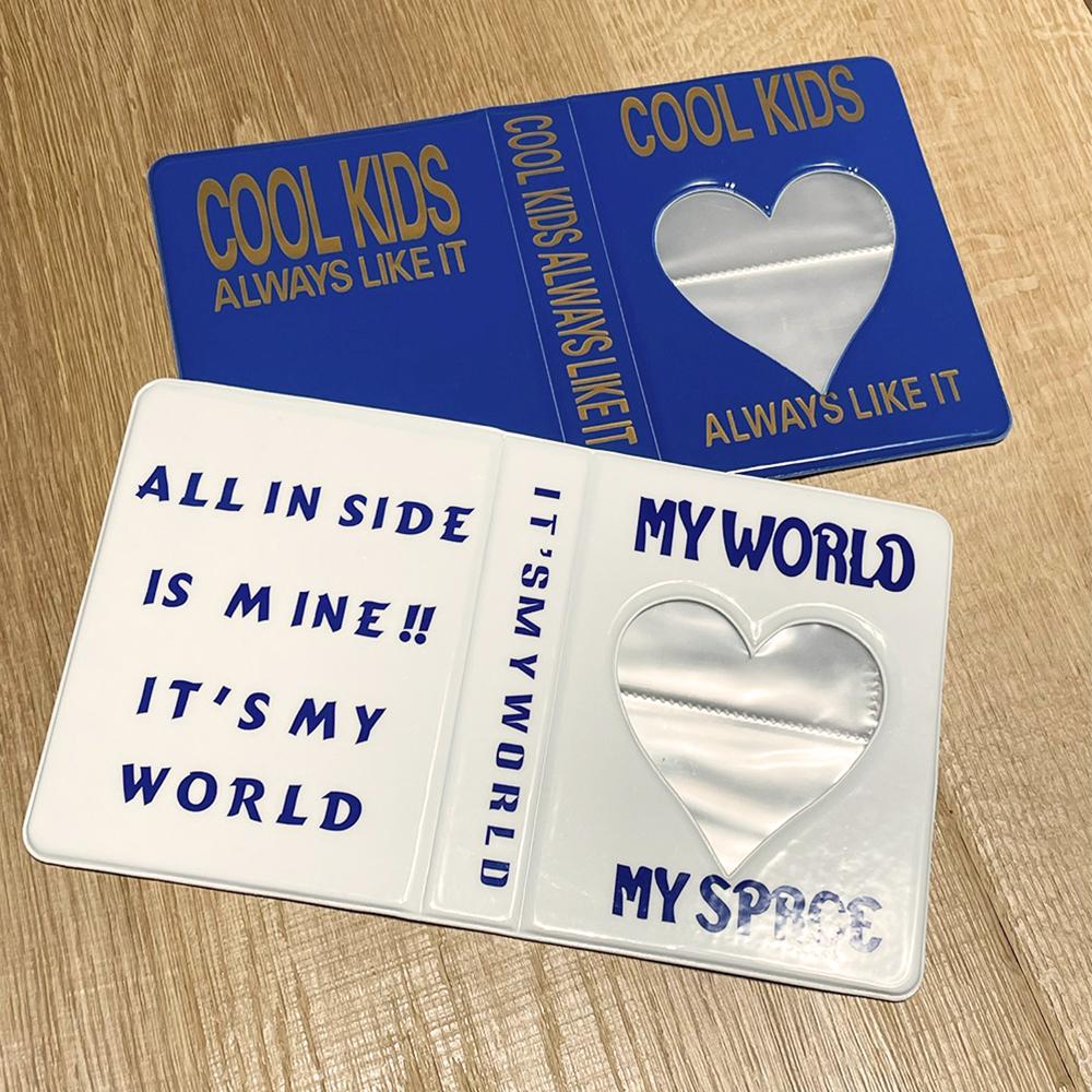 하트 월드 2단 콜렉트 북 포토 카드 포켓 앨범 포카 바인더 다이어리 스티커 사진 보관함 (4colors)