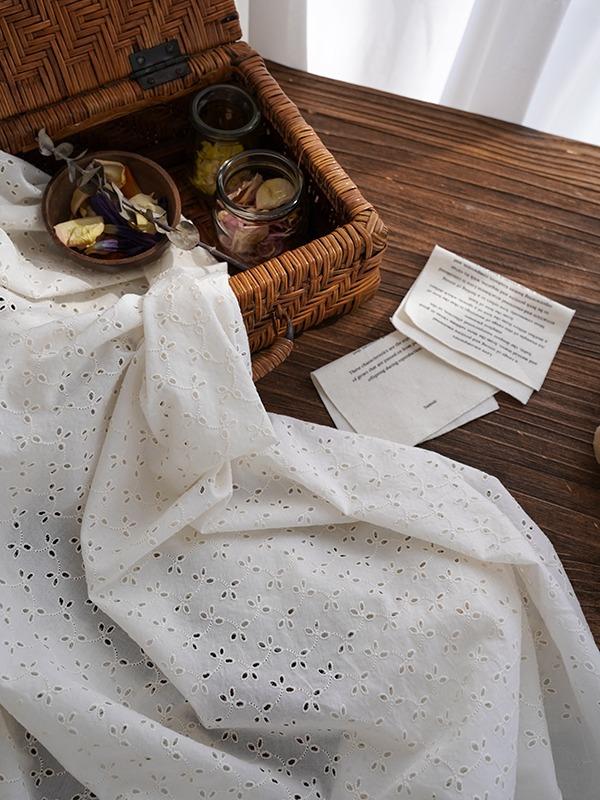 대폭 60수 광목 펀칭 자수 레이스 원단 코튼 아틀란스 A008 반마 168050