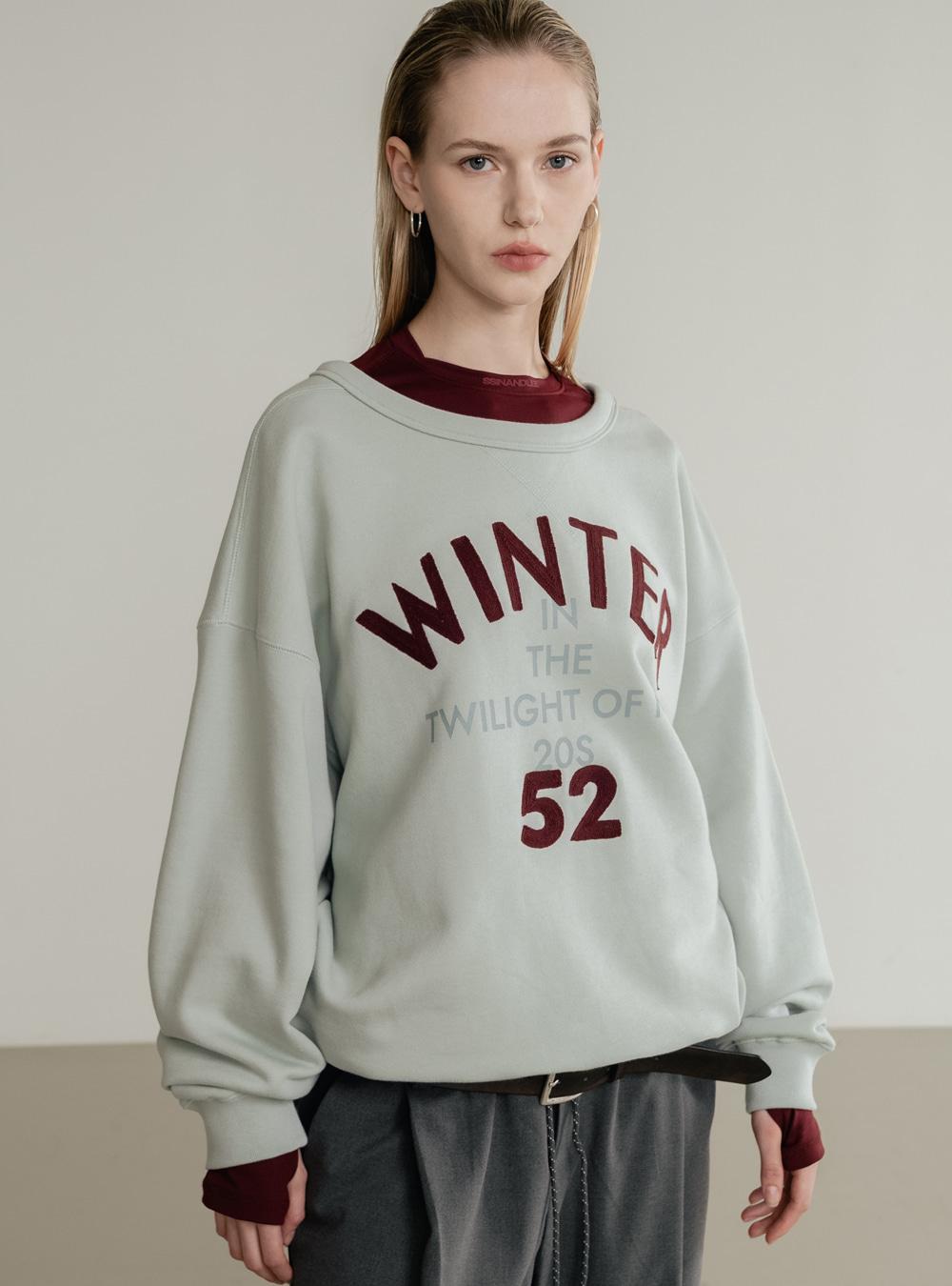 (W) 솔리브 윈터 코튼 스웻 셔츠 민트