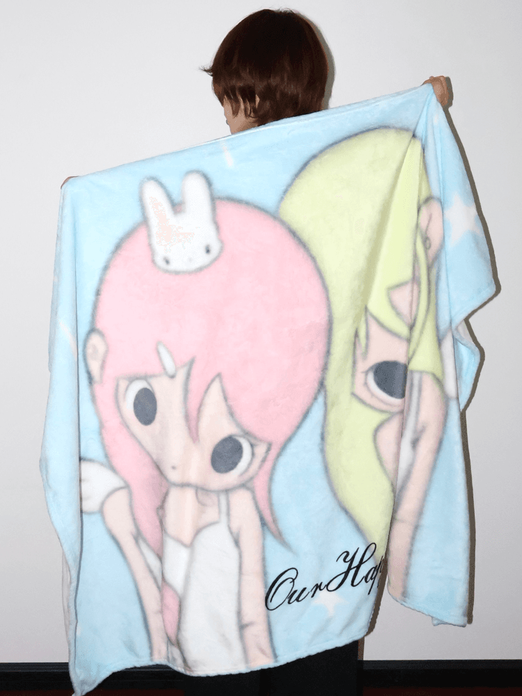 OUR HAPPY Character Cozy Blanket