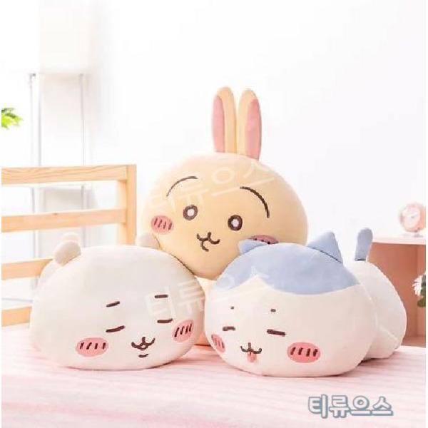 치이카와 인형 먼작귀 우사기 하치와레 큰 봉제인형 쿠션 티류으스