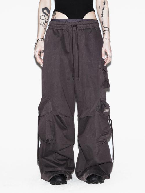 엘이이와이(L.E.E.Y)  SOLID POCKET WIDE BANDING PANTS DARK GREY - 사이즈 & 후기 | 무신사
