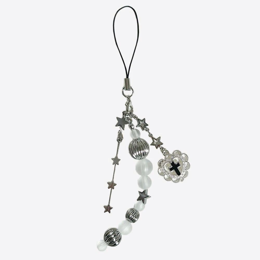 매트 버블 실버 비즈 키링