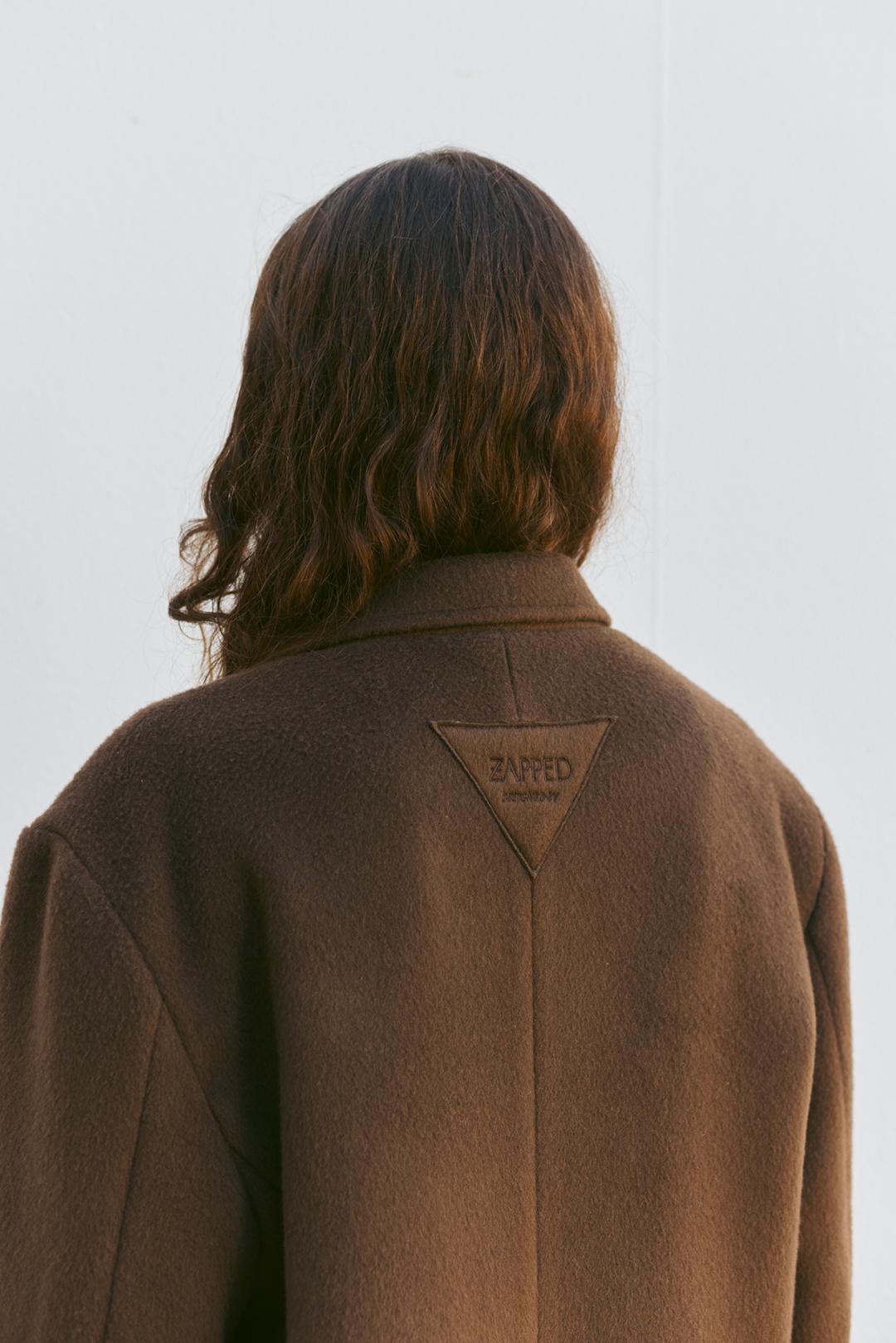 [한정 판매] RACCOON MERINO WOOL MAXI COAT - BROWN