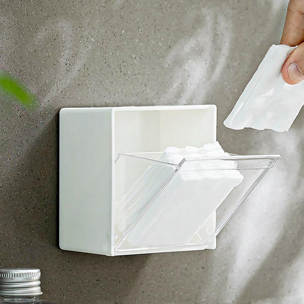 리타 부착식 화장솜 케이스 면봉케이스 소품정리함