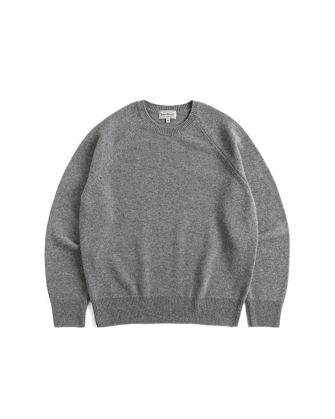 14 LAMBSWOOL CREWNECK SWEATER (grey)