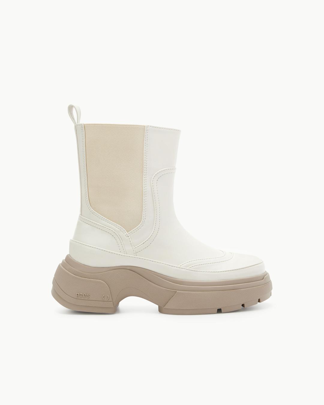 Layer Chelsea Boots / Beige