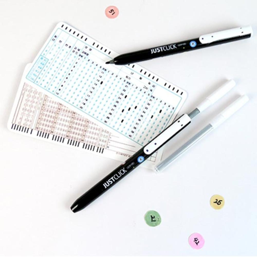 [모리스] 노크식 컴퓨터용 싸인펜 시험용 사인펜 마킹펜 컴싸