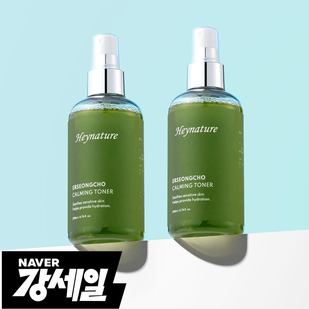 헤이네이처 어성초 카밍 토너 200ml 2개(+마스크 2장)