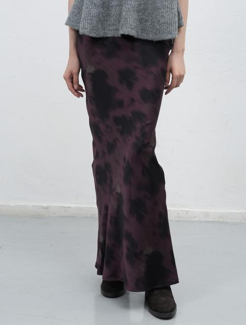 패턴 바이어스 롱 스커트 [PURPLE] / WBE3L13509
