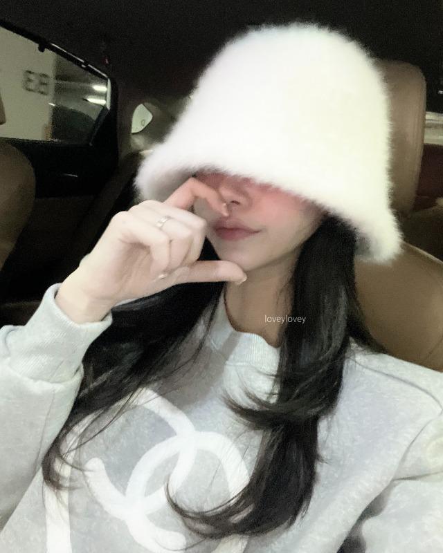 [무조건템]스노우 앙고라 버킷햇/2color