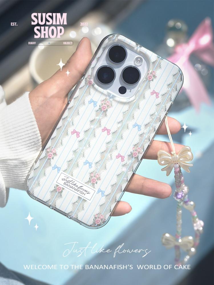 수심 Glow Ribbon Case 글로우 리본 케이스 아이폰 투명 유니크 폰 15 프로