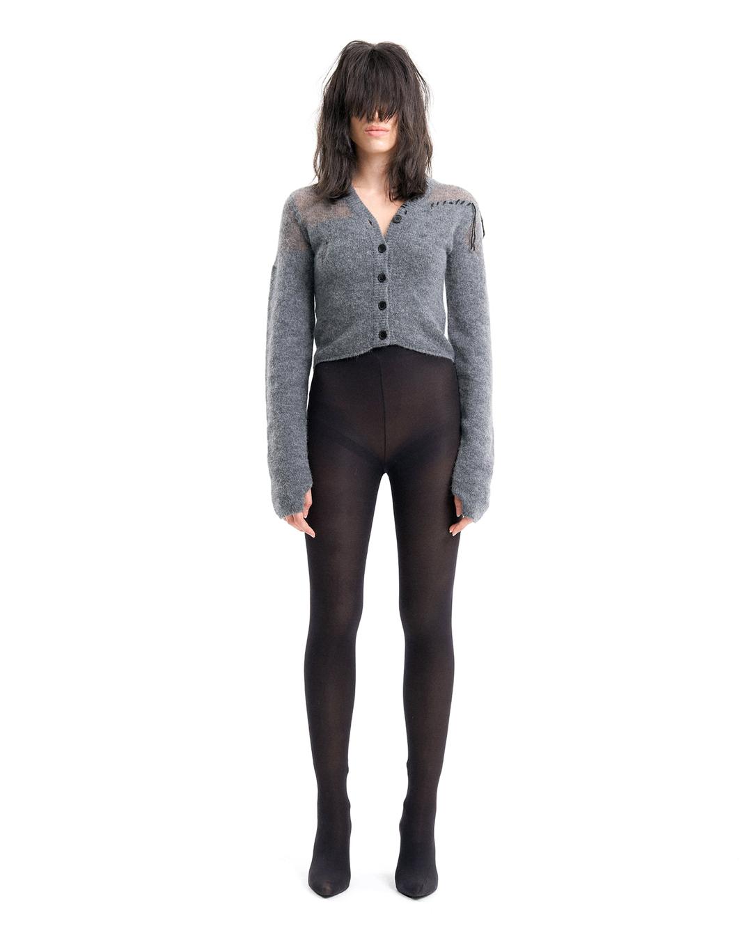 (EMMA) HAND STITCH CARDIGAN - 0 / MELANGE GREY