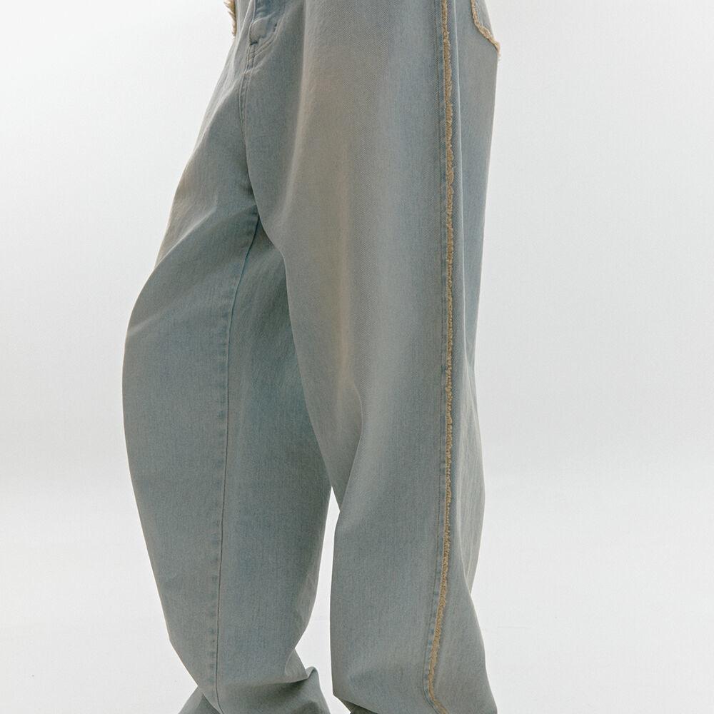 DAMAGE WASHING DENIM PANTS [LIGHT BLUE]
